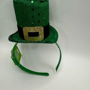 Green Sequin St. Patrick's Day Leprechaun Hat Headband